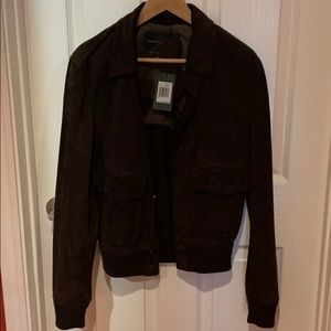 Ralph Lauren brand NWT brown suede leather jacket